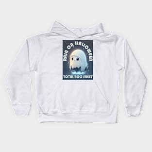 total boo sheet funny halloween Kids Hoodie